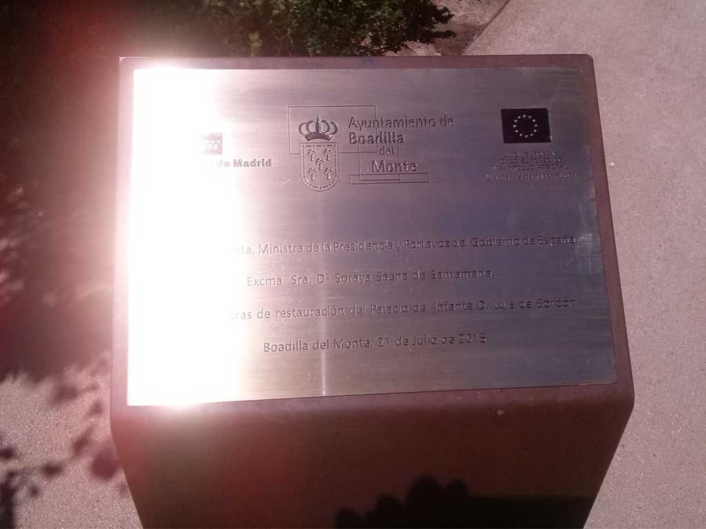Placa latón envejecido